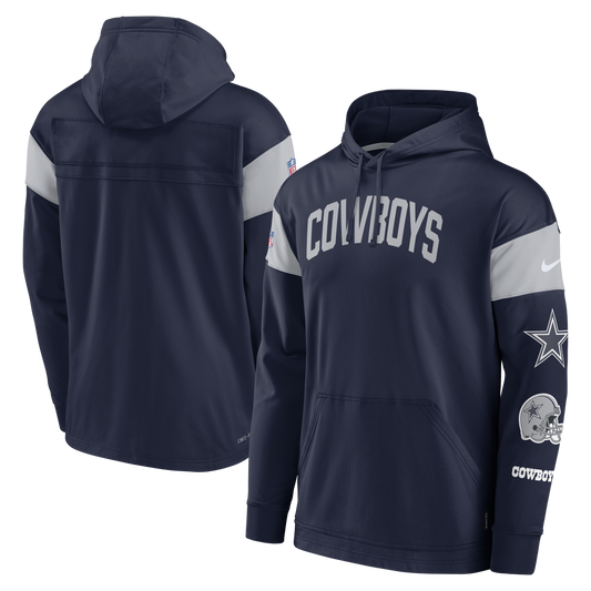 Dallas Cowboys Nike Sideline Athletic Arch Jersey Performance Pullover Hoodie