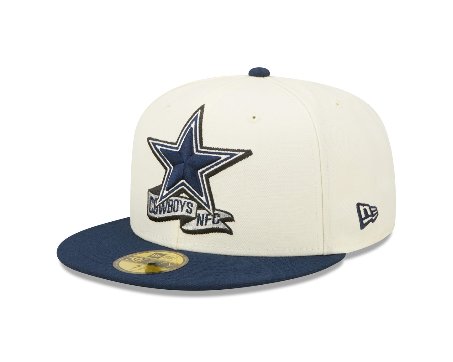 Dallas Cowboys New Era  NFL Sideline 59fifty Fitted Hat - Cream