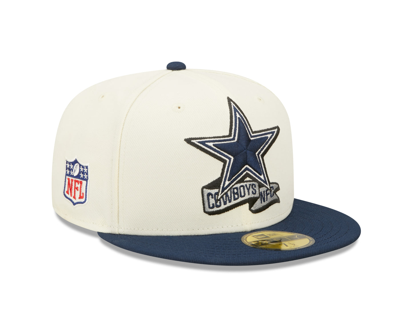 Dallas Cowboys New Era  NFL Sideline 59fifty Fitted Hat - Cream
