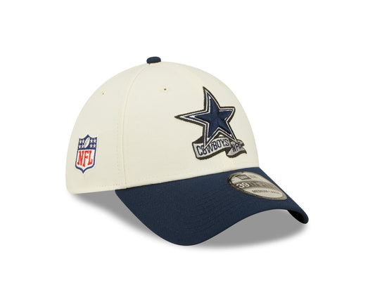 Dallas Cowboys New Era Sideline Banner 39THIRTY Flex Hat - Cream