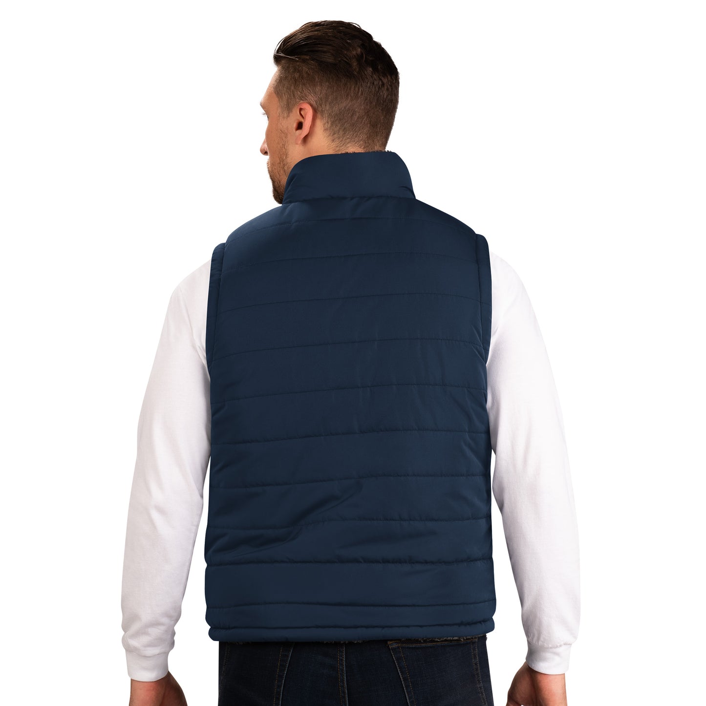 Dallas Cowboys  G-III Sports by Carl Banks Power Hitter Reversible Full-Zip Vest - Navy/Charcoal