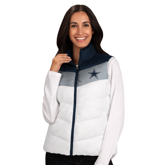 Dallas Cowboys G-III Women's Champion Puffer Vest - White