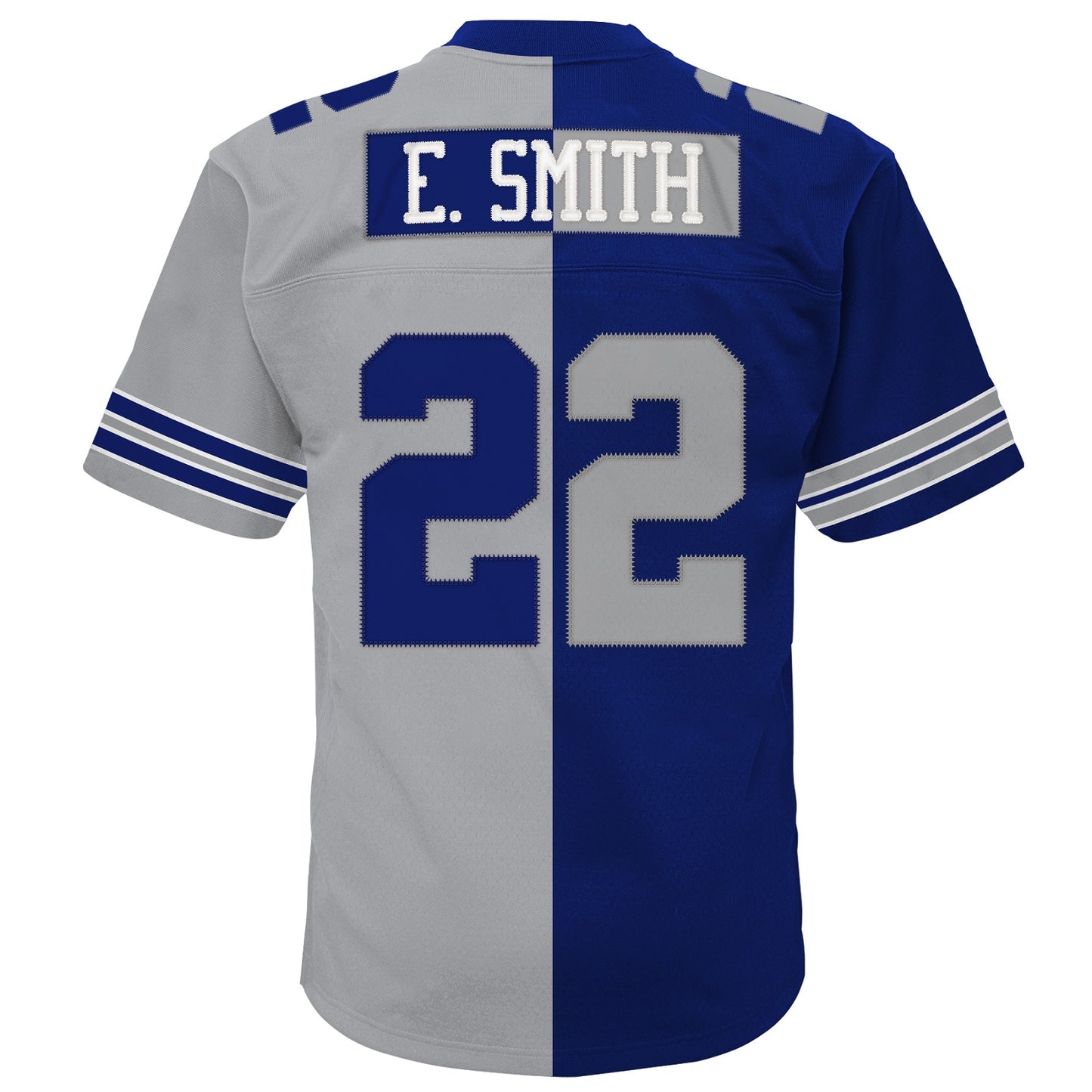 Dallas Cowboys #22 Emmitt Smith Mitchell & Ness Legacy Split Jersey