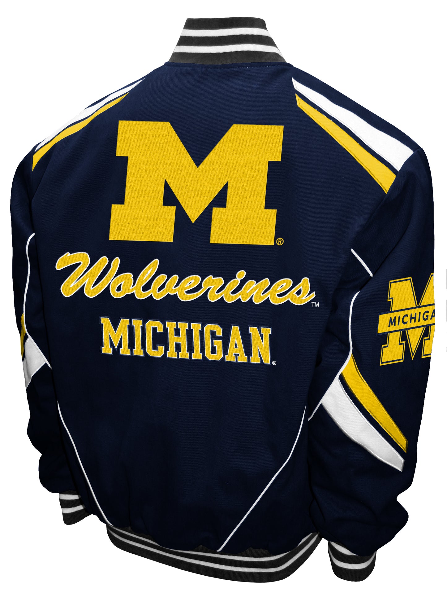 Michigan Wolverines Navy Franchise Club Stout Twill Full-Snap Jacket