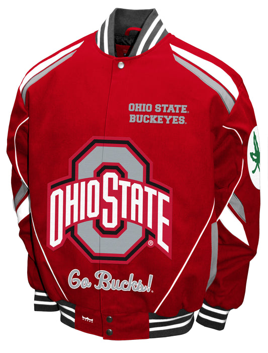 The Ohio State Buckeyes Franchise Club Stout Twill Full-Snap Jacket