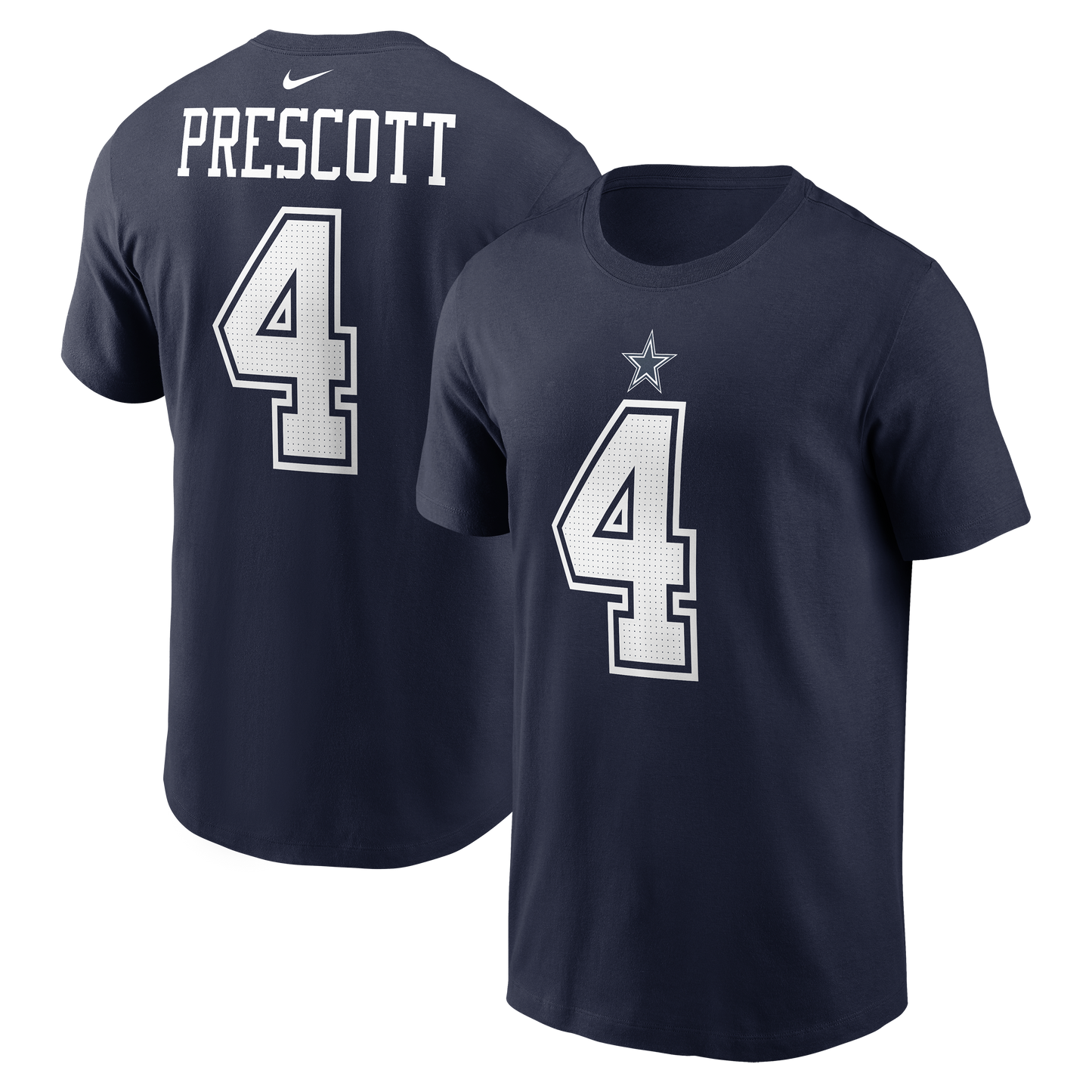 Dallas Cowboys Nike #4 Dak Prescott Player Logo Mesh T-Shirt