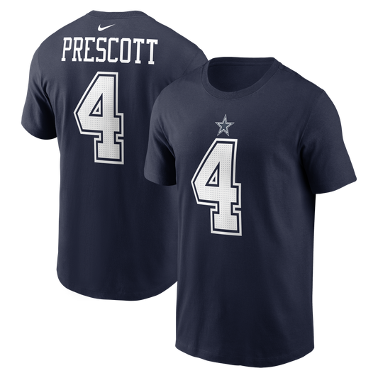 Dallas Cowboys Nike #4 Dak Prescott Player Logo Mesh T-Shirt