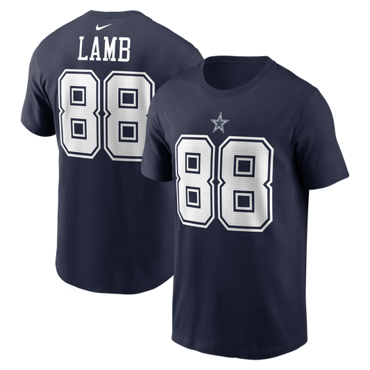 Dallas Cowboys Nike CeeDee Lamb #88 Men's Player T-Shirt - Navy