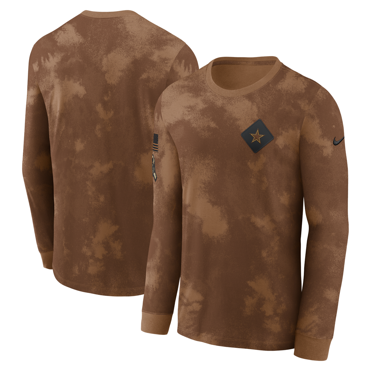 Dallas Cowboys Nike Men's Salute to Service Long Sleeve Shirt- Tan