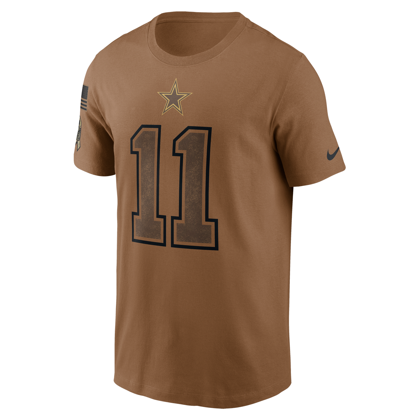 Dallas Cowboys Nike Salute to Service #11 Micha Parsons Player T-Shirt - Brown