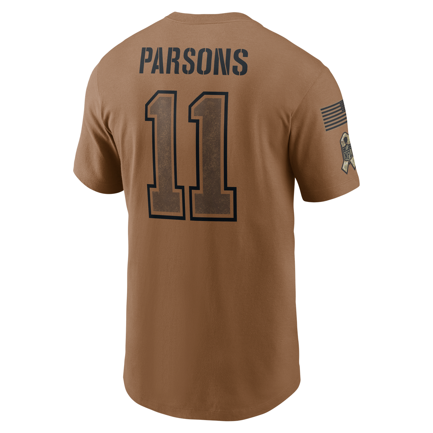 Dallas Cowboys Nike Salute to Service #11 Micha Parsons Player T-Shirt - Brown