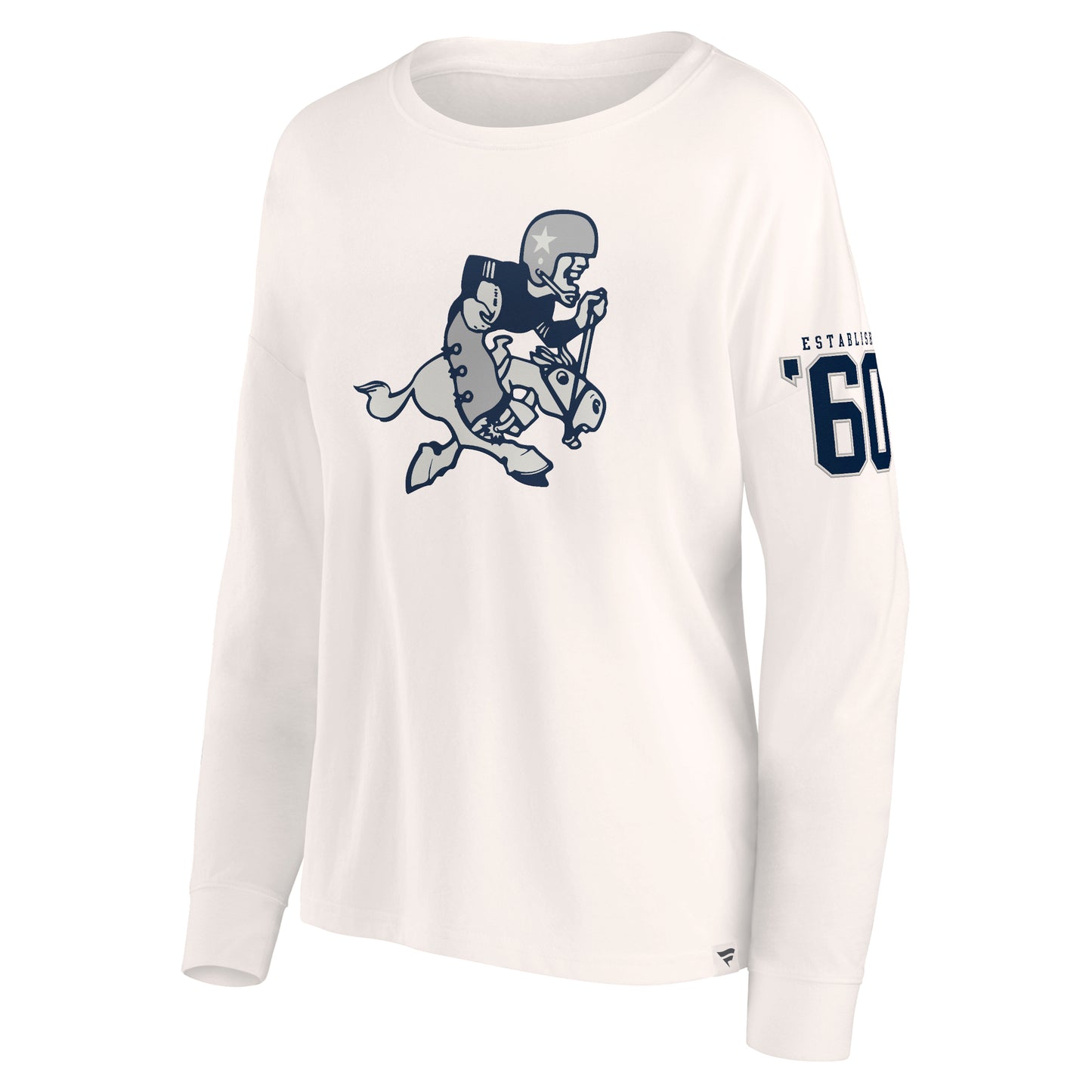 Dallas Cowboys Fanatics Branded Women's Crop Game Date Long Sleeve Shirt-Cream