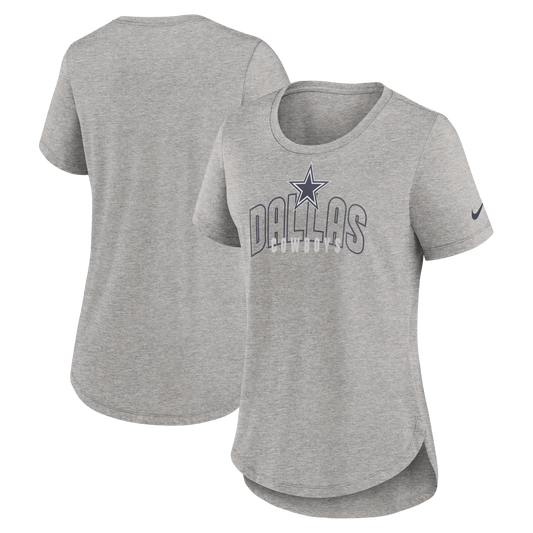 Dallas Cowboys Nike Heather Womens Overlap City Tri-Blend T-Shirt