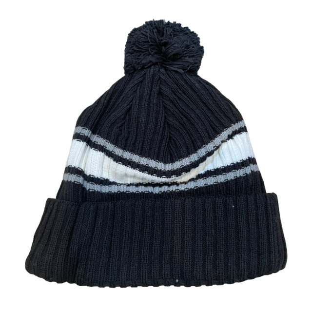 Dallas Cowboys New Era Vintage Retro Joe Knit Fold Pom Hat - Black
