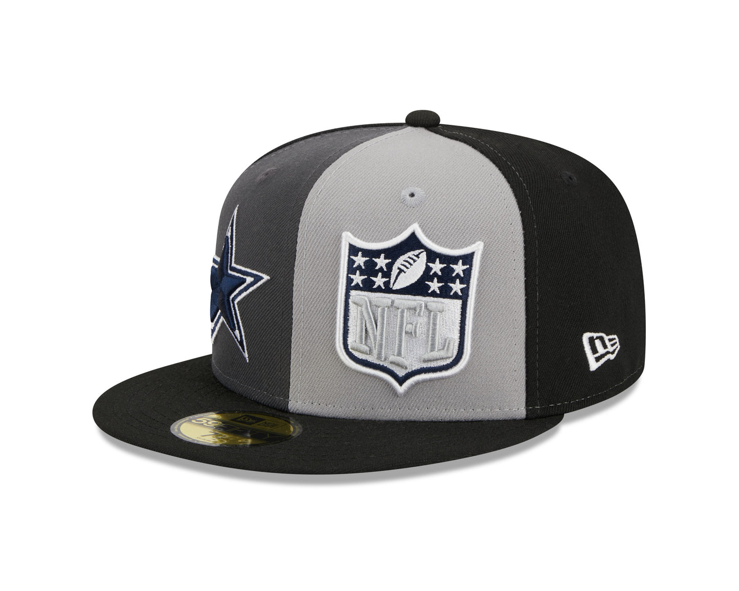 Dallas Cowboys New Era 2023 Sideline Split 59fifty Fitted Hat- Gray/Black