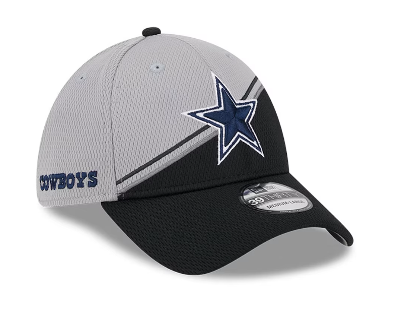 Dallas Cowboys New Era Sideline 39THIRTY Flex Hat- Gray