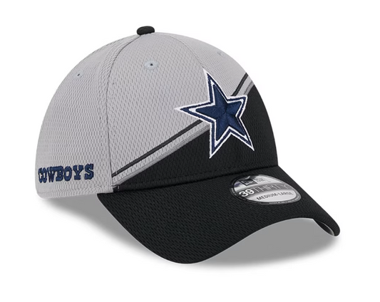 Dallas Cowboys New Era Sideline 39THIRTY Flex Hat- Gray