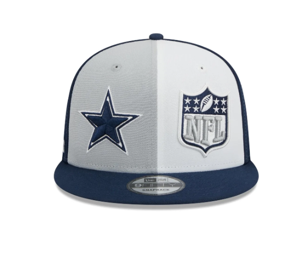 Dallas Cowboys New Era Sideline 9Fifty Split Snap Back Hat - White