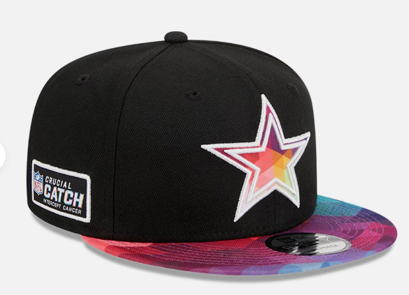 Dallas Cowboys New Era Black 2023 NFL Crucial Catch 9FIFTY Adjustable Hat