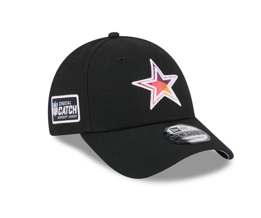 Dallas Cowboys New Era Black 2023 NFL Crucial Catch 9FORTY Adjustable Hat