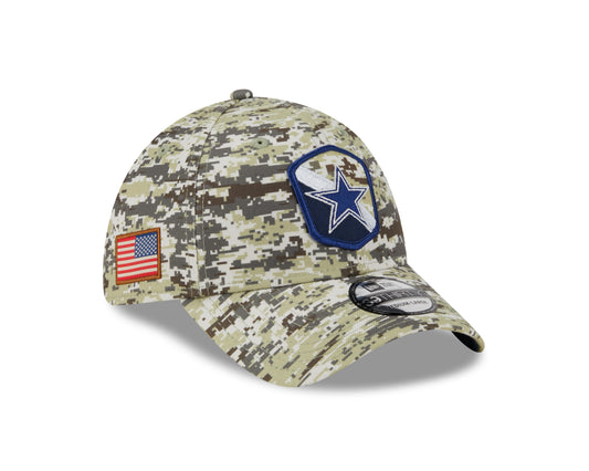 Dallas Cowboys New Era  2023 Camo Salute To Service 39THIRTY Flex Hat