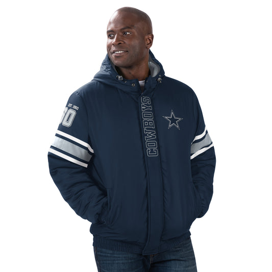Dallas Cowboys G-III Tight End Full Zip Hooded Jacket  -  Navy