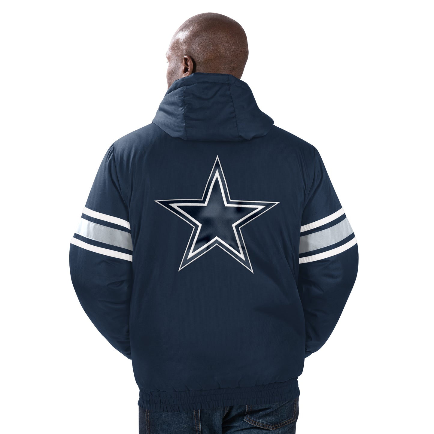 Dallas Cowboys G-III Tight End Full Zip Hooded Jacket  -  Navy
