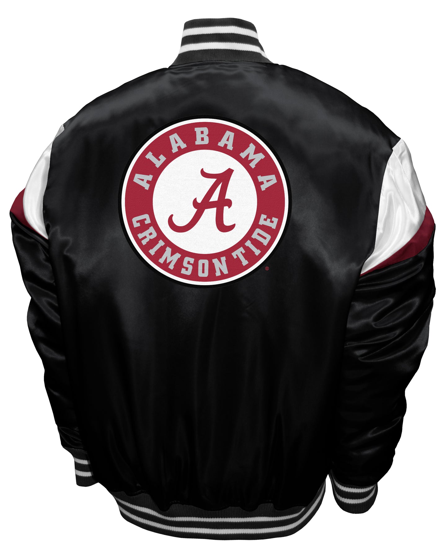 Alabama Crimson Tide Franchise Club Power Satin Full-Snap Jacket - Black