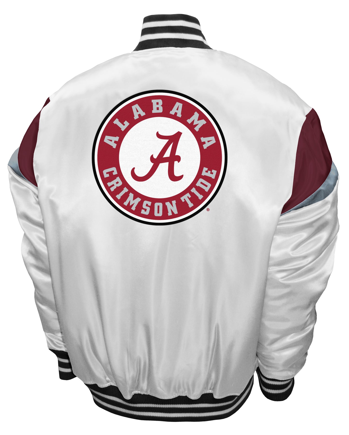 Alabama Crimson Tide Franchise Club Power Satin Full-Snap Jacket - White