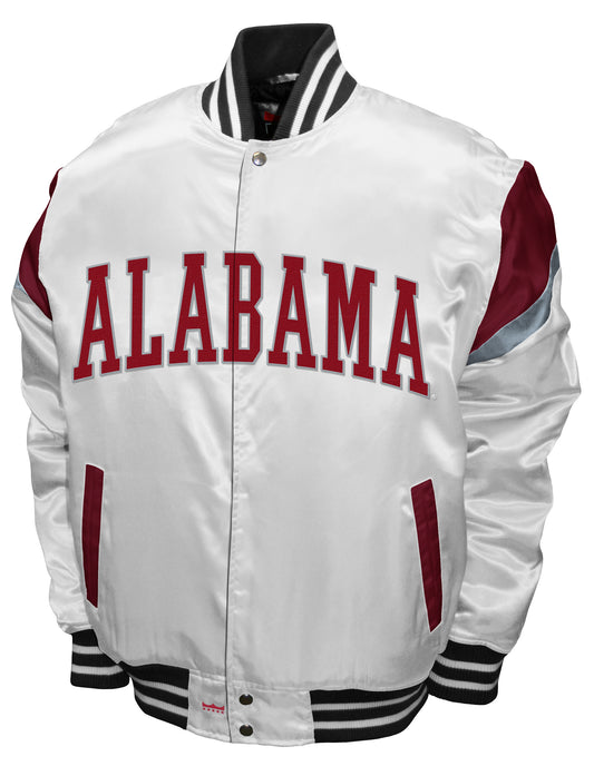 Alabama Crimson Tide Franchise Club Power Satin Full-Snap Jacket - White