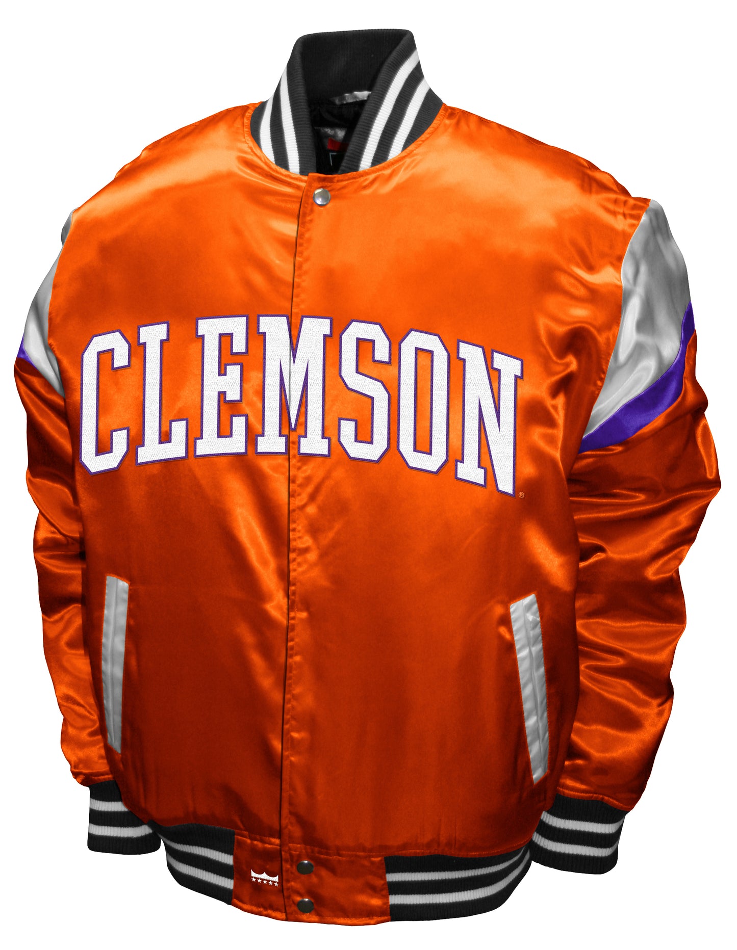 Clemson Tigers Franchise Club Power Satin Full-Snap Jacket - Orange