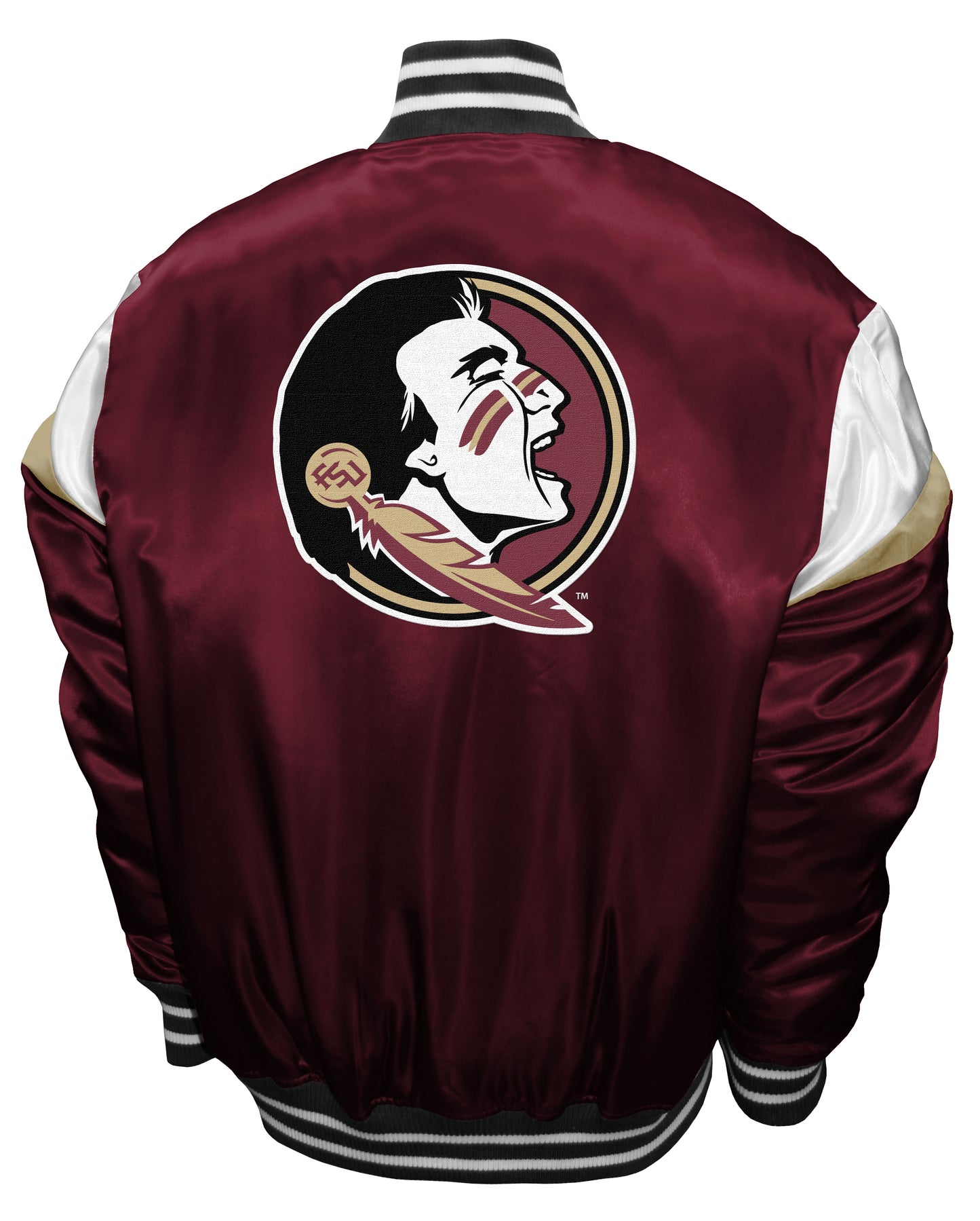Florida State Seminoles Franchise Club Power Satin Full-Snap Jacket - Burgandy