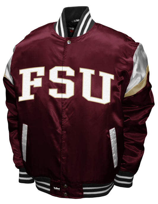 Florida State Seminoles Franchise Club Power Satin Full-Snap Jacket - Burgandy