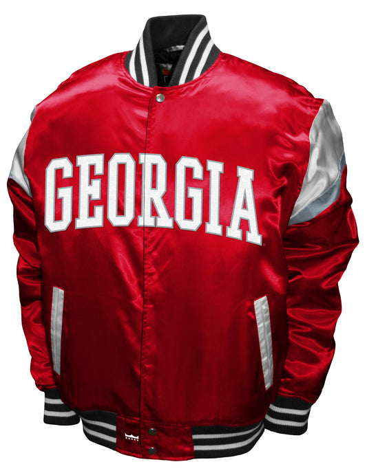 Georgia Bulldogs Franchise Club Power Satin Full-Snap Jacket - Red