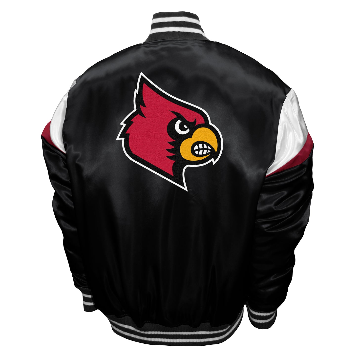 Louisville Cardinals Franchise Club Power Satin Full-Snap Jacket - Black