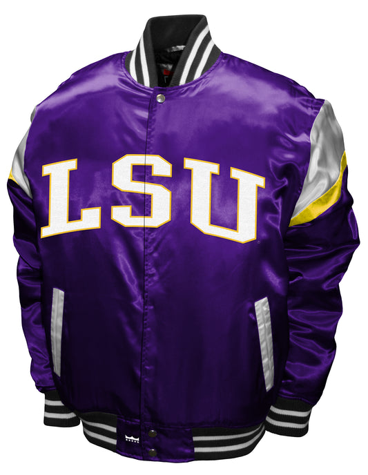 LSU Tigers Franchise Club Power Satin Full-Snap Jacket