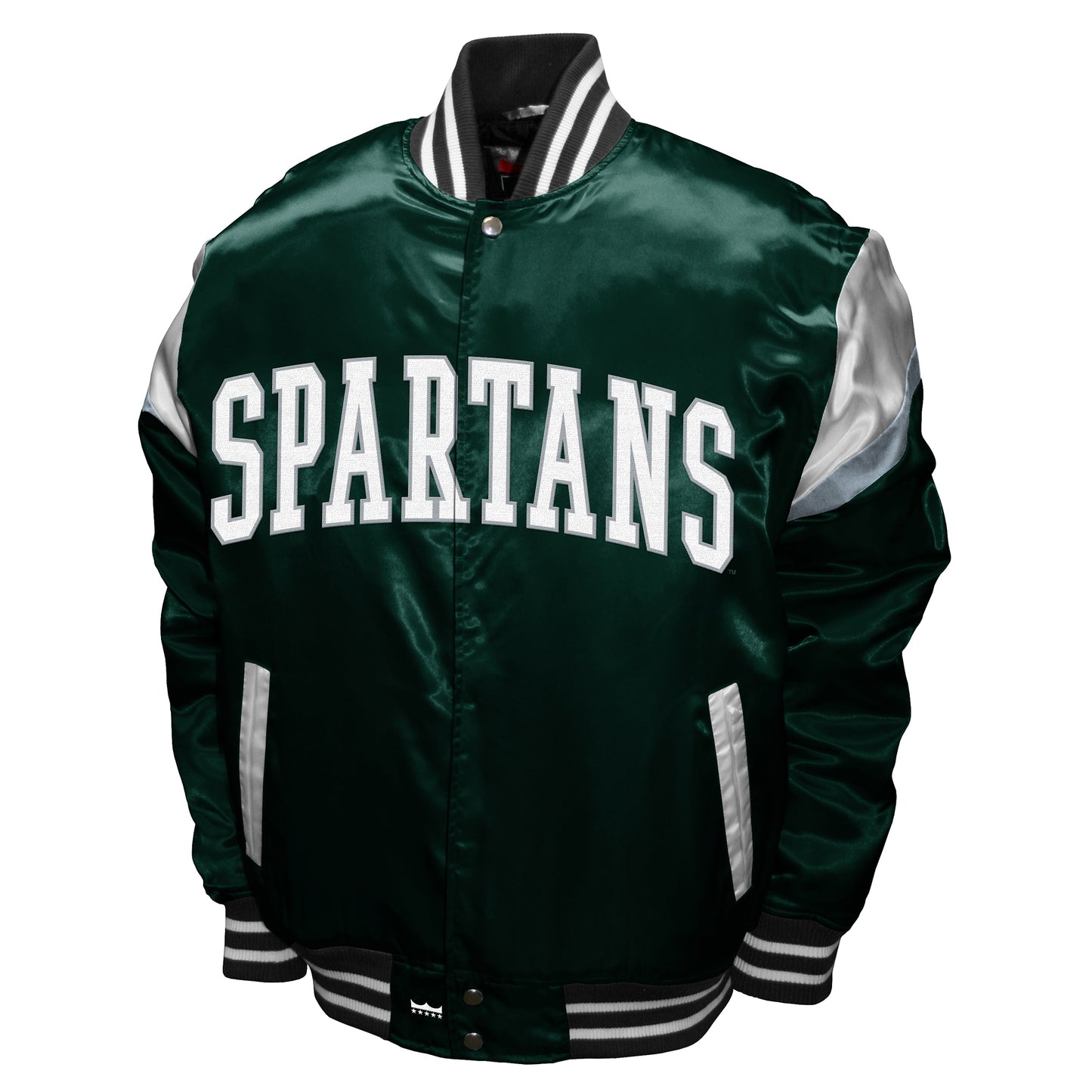 Michigan State Spartans Franchise Club Power Satin Full-Snap Jacket - Green