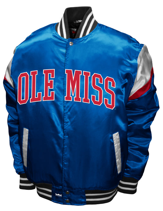 Ole Miss Rebels Franchise Club Power Satin Full-Snap Jacket - Blue