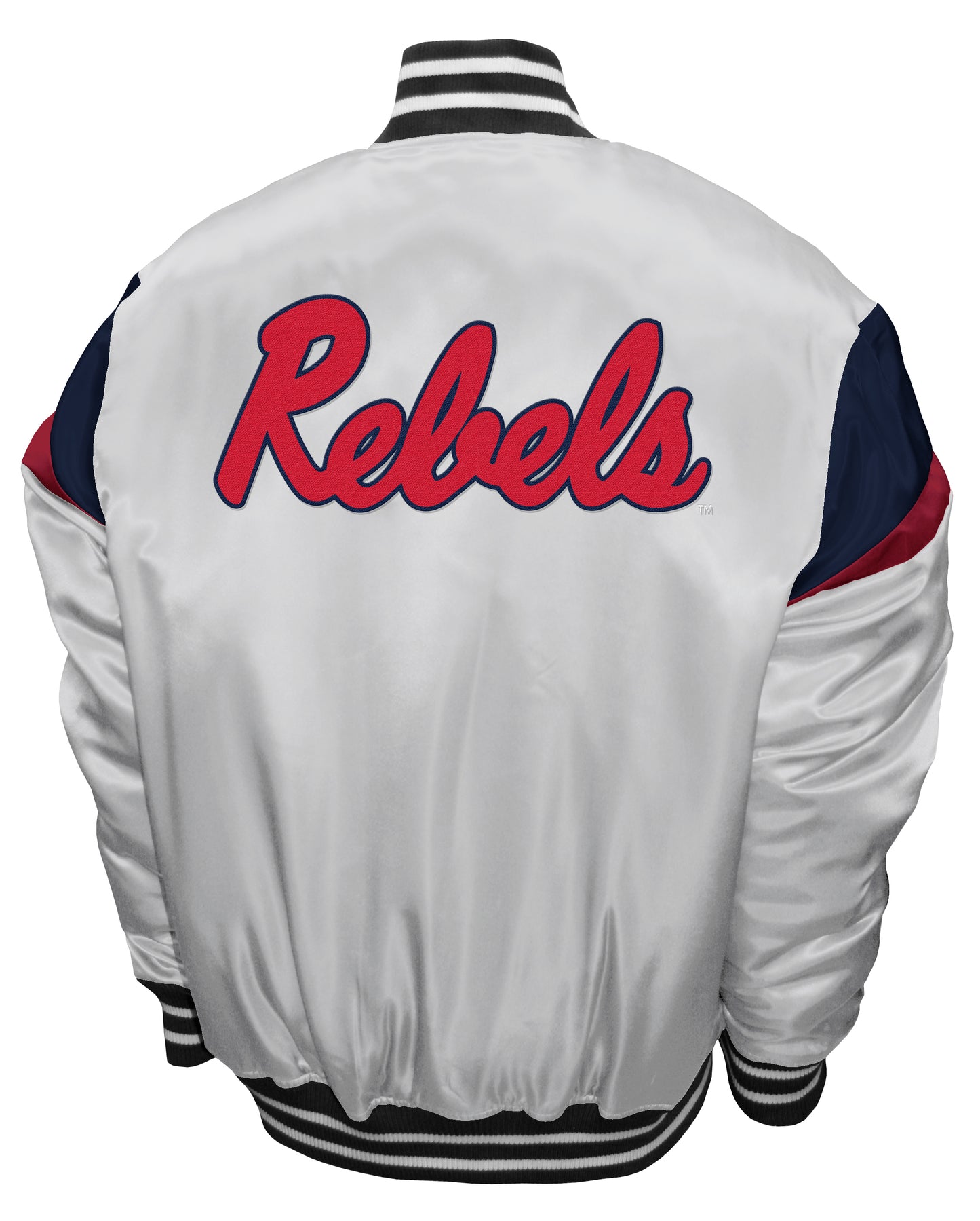 Ole Miss Rebels Franchise Club Power Satin Full-Snap Jacket - White
