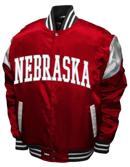 Nebraska Cornhuskers Franchise Club Power Satin Full-Snap Jacket