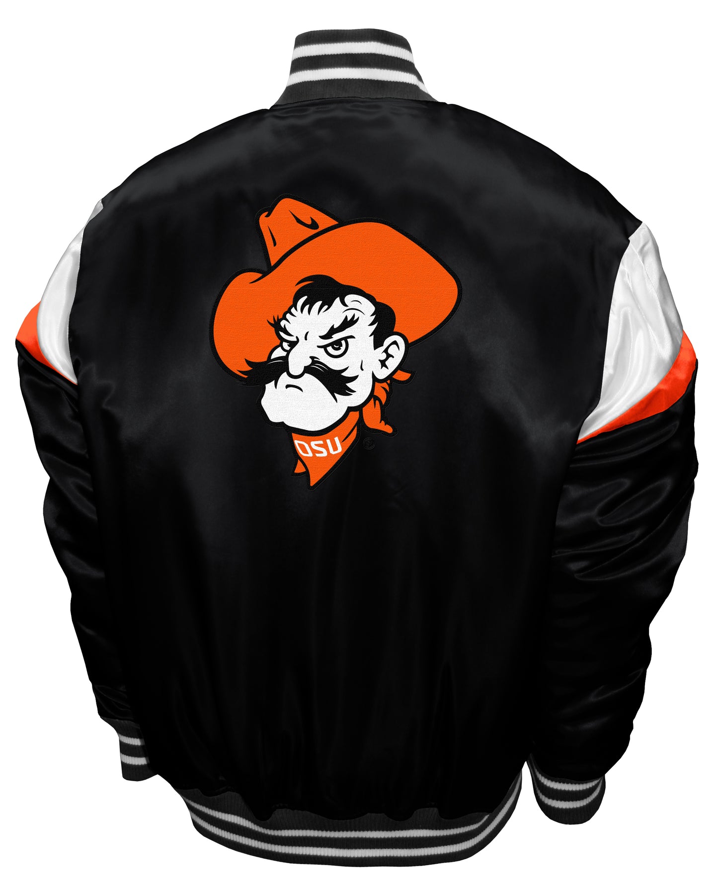 Oklahoma State Cowboys Franchise Club Power Satin Full-Snap Jacket - Black