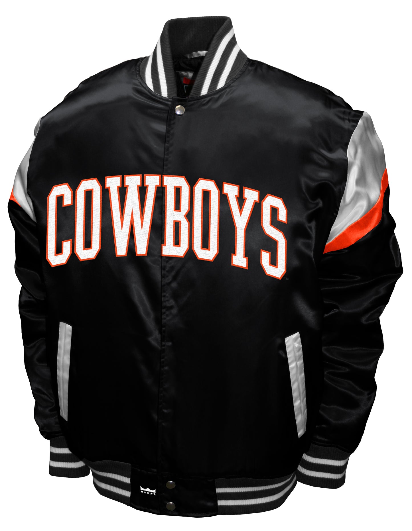 Oklahoma State Cowboys Franchise Club Power Satin Full-Snap Jacket - Black