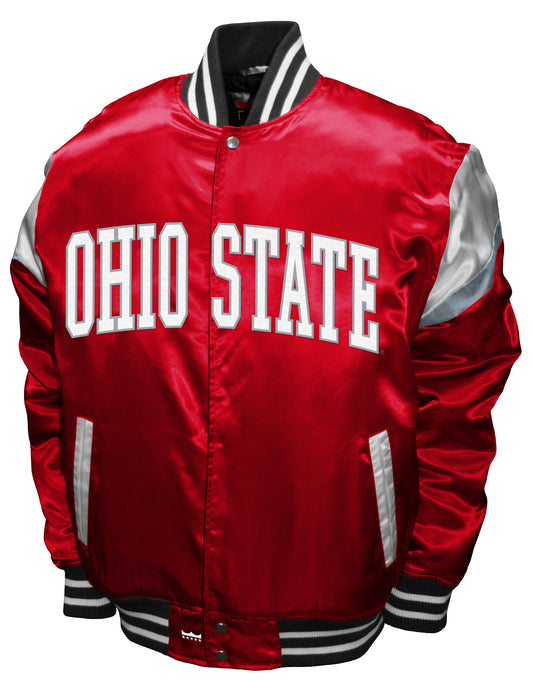 Ohio State Buckeyes Franchise Club Power Satin Full-Snap Jacket - Red