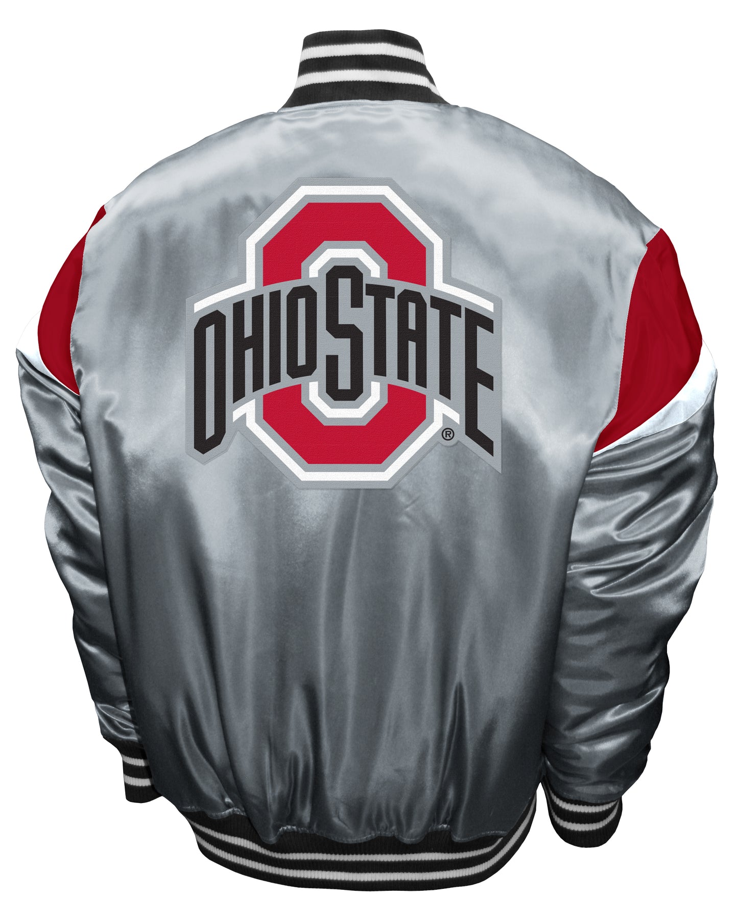 Ohio State Buckeyes Franchise Club Power Satin Full-Snap Jacket - Gray