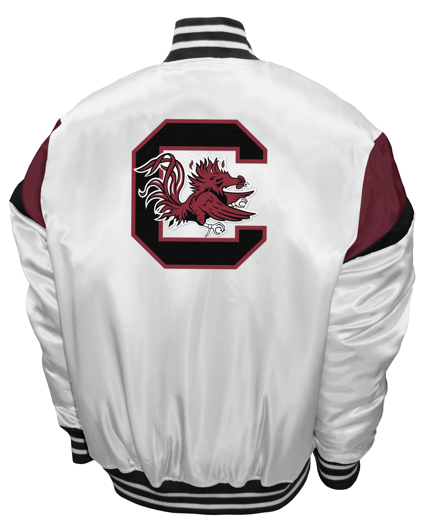 South Carolina Gamecocks Franchise Club Power Satin Full-Snap Jacket - White