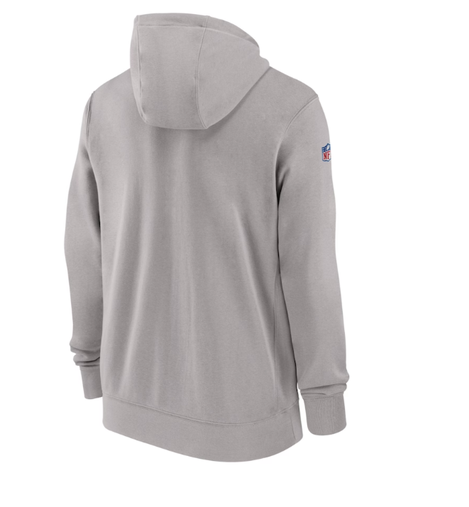 Dallas Cowboys Nike Sideline Club Performance Full-Zip Hoodie-Gray