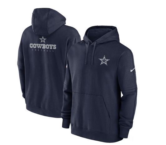 Dallas Cowboys Nike 2023 Sideline Club Fleece Pullover Hoodie - Navy