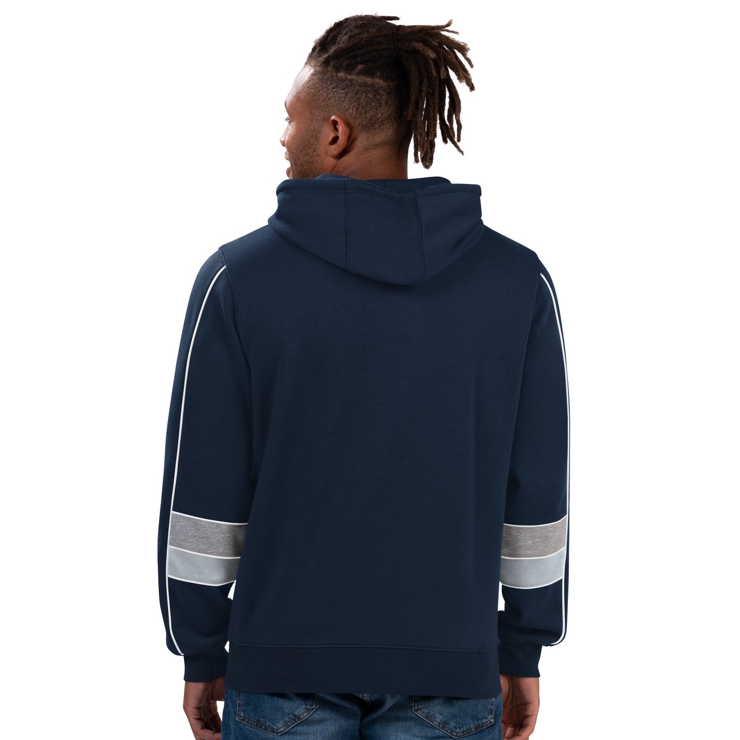 Dallas Cowboys Starter Captain Pull Over Hoodie - Navy
