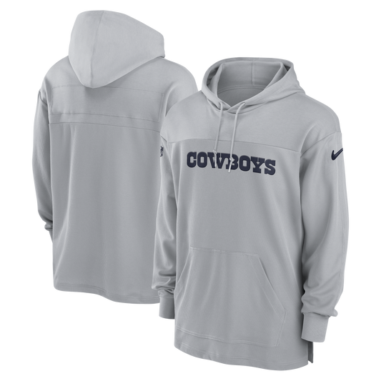 Dallas Cowboys Nike Heavy Jersey Hooded Top - Gray