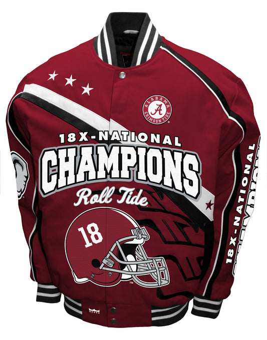 Alabama Crimson Tide Franchise Club Commemorative 18-Time National Champions Full-Snap Jacket